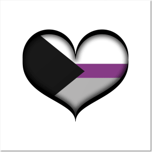 Large Vector Heart in Demisexual Pride Flag Colors Posters and Art